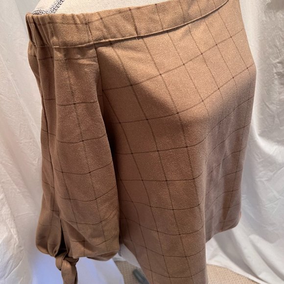 Sugar + Lips brown plaid blouse - Picture 3 of 11